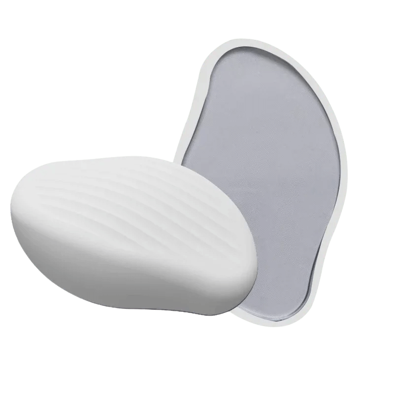 White nano glass hair eraser with smooth nano crystal surface for painless eco-friendly hair removal