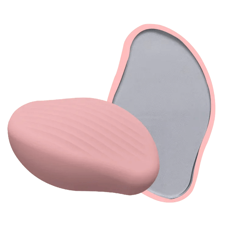 Pink and purple nano glass hair eraser set with smooth nano crystal surface for painless hair removal