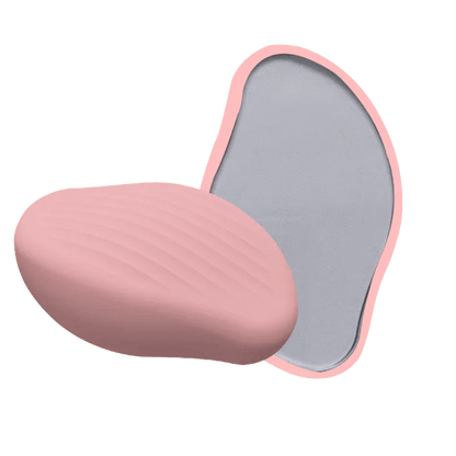 Pink and purple nano glass hair eraser set with smooth nano crystal surface for painless hair removal